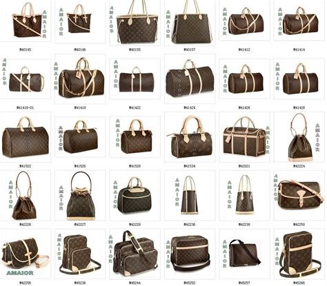 louis vuitton bag types|louis vuitton bag models.